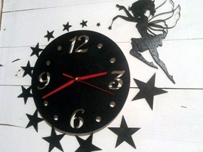 Σετ των 2 Intra απο ξύλο plywood 3mm-4mm πάχος – ξύλο Ξύλινο ρολόι τοίχου Fairy 10x10 cm INTRAVECTRY-MY554575