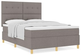 vidaXL Κρεβάτι με Στρώμα Ταπεί 140x190 εκ Ύφασμα