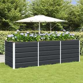 vidaXL Γλάστρα Ανθρακί 240 x 80 x 75 εκ. Ατσάλι