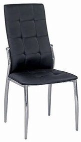 Καρέκλα ERINA Μαύρο PU 44x55x100cm