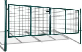vidaXL Πόρτα Περίφραξης Πράσινη 300x100 εκ. από Ατσάλι