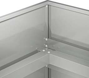 vidaXL Γλάστρα Κήπου Ασημί 280 x 40 x 60 εκ Γαλβανισμένος Χάλυβας