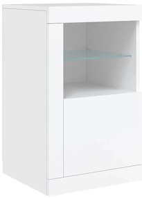 vidaXL Nτουλάπι Βοηθητικό με Φώτα LED Λευκό από Επεξεργασμένο ξύλο