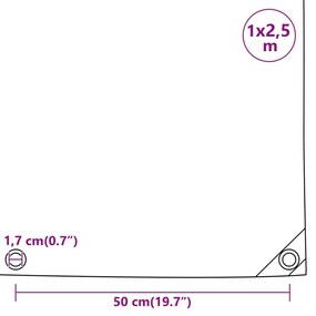 Μουσαμάς Μπλε 1 x 2,5 μ. 650 γρ./μ² - Μπλε