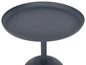 ΤΡΑΠΕΖΙ ΒΟΗΘΗΤΙΚΟ ΣΤΡΟΓΓΥΛΟ DELBEL HM4261.05 ΜΕΤΑΛΛΟ ΜΠΛΕ ΣΚΟΥΡΟ Φ39,5x53,5Υ εκ. - 0535386 - HM4261.05