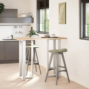Πόδια τραπεζιού μπαρ σε σχήμα T 2 τεμ. Λευκό 50x35x(110-111)εκ. - Λευκό
