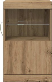 vidaXL Πλευρικό Τραπέζι LED Artisan Oak 41 x 37 x 67 εκ