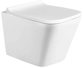 Pyramis Niovi Rimless Λεκάνη Κρεμαστή Λευκή 490 x 340 x 350mm και Καπάκι