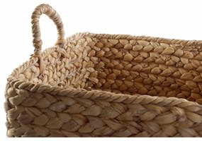 Σετ Καλαθιών DKD Home Decor Καφέ Φυσικό Καλάμια (2 Τεμάχια)