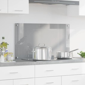 vidaXL Φωτιστικό Πίσω Κουζίνας Ανοιχτό Γκρι 90x50x0.6 εκ Σκληρυμένο Γυαλί