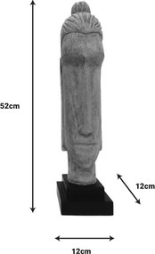 Προτομή βούδας Dran Inart φυσικό μάνγο ξύλο 12x12x52εκ