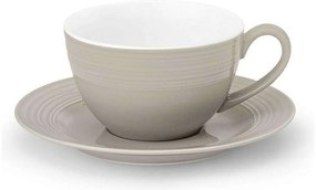 Φλυτζάνι Τσαγιού Με Πιατάκι Jasper 25.022.16 250ml Taupe Cryspo Trio Πορσελάνη
