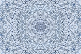 Εικόνα λεπτομερή διακοσμητική Mandala σε μπλε - 120x80