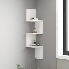 Ραφιέρα τοίχου Zikzak Megapap χρώμα λευκό 25x25x105,4εκ.