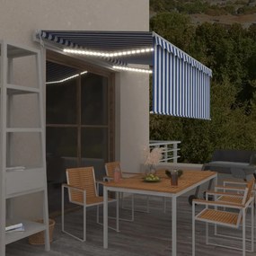 vidaXL Ηλεκτρική τέντα με LED και αισθητήρα 3,5 x 2,5 m