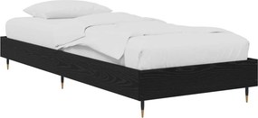 vidaXL Σκελετός Κρεβατιού Μαύρη Δρυς 80 x 200 cm Επεξεργασμένο Ξύλο