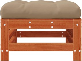 vidaXL Υποπόδιο κήπου Στερεό πεύκο Κερωμένο Καφέ