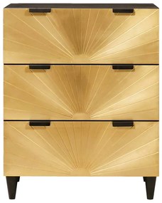 vidaXL Πλαϊνό γραφείο 2 pcs Μαύρο και Χρυσό 60 x 33 x 75 cm