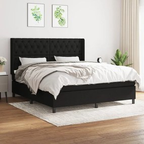 ΚΡΕΒΑΤΙ BOXSPRING ΜΕ ΣΤΡΩΜΑ ΜΑΥΡΟ 160X200 ΕΚ. ΥΦΑΣΜΑΤΙΝΟ 3131683