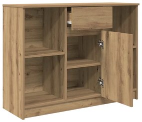 Συρταριέρα με Συρτάρια Τεχνίτης Δρυς 101x35x76 εκ. Επεξ. Ξύλο - Καφέ