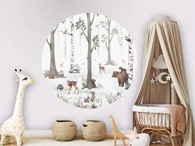 White Forest Ταπετσαρια Τοιχου Λευκο Στρογγυλη 80cm