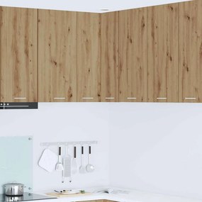 vidaXL Κρεμαστό ντουλάπι Χειροποίητη Δρυς και Λευκό 57 x 57 x 80 εκ.