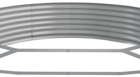 vidaXL Ζαρντινιέρα Ασημί 523x140x36 εκ. Γαλβανισμένος χάλυβας