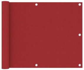 vidaXL Διαχωριστικό Βεράντας Κόκκινο 75 x 600 εκ. Ύφασμα Oxford