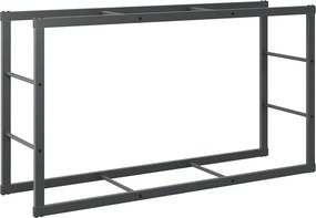 vidaXL Ράφι Καυσόξυλων Μαύρο 110x30x61 εκ. Ατσάλινο