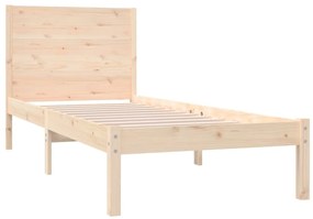 vidaXL Πλαίσιο Κρεβατιού 90 x 190 εκ. από Μασίφ Ξύλο Single