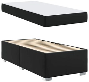 vidaXL Σκελετός Κρεβατιού Μαύρο 100 x 200 cm Τεχνητό δέρμα