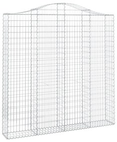 vidaXL Συρματοκιβώτια Τοξωτά 2 τεμ. 200x30x200/220 εκ. Γαλβαν. Ατσάλι