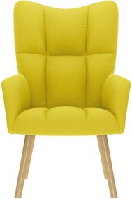 vidaXL Πολυθρόνα Relax Ανοιχτό Κίτρινο Υφασμάτινη