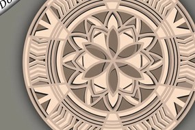 Σετ των 2 Intra απο ξύλο plywood 3mm-4mm πάχος 3D Mandala Multilayer /Viking Runes Δίασταση 30x30 cm INTRAFABR-62870114