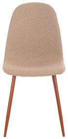 Καρέκλα LEONARDO Ύφασμα Μπέζ με Μεταλλικά πόδια 45x52x85εκ. 4αδα 45x52x85 εκ.
