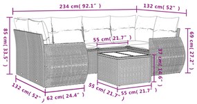 ΚΑΝΑΠΕΣ ΣΕΤ 7 ΤΕΜΑΧΙΩΝ ΜΑΥΡΟ ΣΥΝΘΕΤΙΚΟ ΡΑΤΑΝ ΜΕ ΜΑΞΙΛΑΡΙΑ 3221115