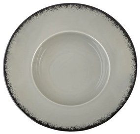 Πιάτο Ζυμαρικών Πορσελάνινο Pearl Grey 27cm - Estia