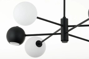 Κρεμαστό Πολύφωτο Moka 3xG9 Μαύρο με Λευκό