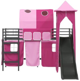 vidaXL Μαύρο και Ροζ 99,5 x 190 εκ.