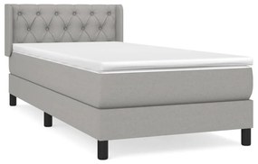 ΚΡΕΒΑΤΙ BOXSPRING ΜΕ ΣΤΡΩΜΑ ΑΝΟΙΧΤΟ ΓΚΡΙ 80X200 ΕΚ. ΥΦΑΣΜΑΤΙΝΟ 3129905