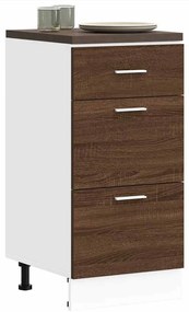 Κάτω ντουλάπι καφέ δρυς 40x46x81,5 cm Κατασκευασμένο ξύλο - Καφέ