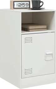 vidaXL Κομοδίνο Λευκό 34,5x39x62 εκ. από Χάλυβα