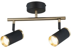 Φωτιστικό Οροφής - Σποτ Lume 341LCA1146 35x22cm 2xGU10 7W Black-Gold Opviq