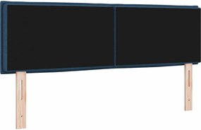 vidaXL Κεφαλάρι με κεφαλάρι Μπλε 160 cm Τεχνητό Δέρμα