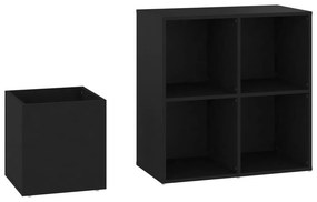 vidaXL Παπουτσοθήκη Χολ Μαύρη 105 x 35,5 x 70 εκ. από Επεξ. Ξύλο