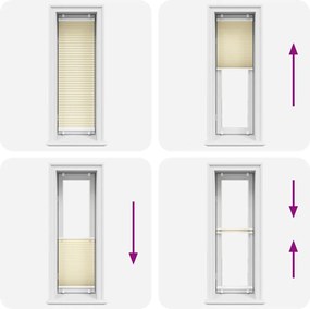 vidaXL Πλισέ περσίδα Κρέμα 40x150 cm Πλάτος υφάσματος 39,4 cm