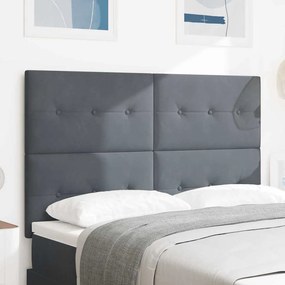 vidaXL Κεφαλάρι Σκούρο Γκρι 144 cm Βελούδο