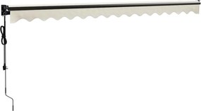 vidaXL Τέντα Πτυσσόμενη Αυτόματη Κρεμ 4,5 x 3 μ.