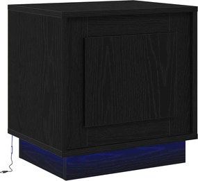 vidaXL Κομοδίνο 2 pcs Μαύρο 44 x 34,5 x 45 εκ Επεξεργασμένο ξύλο