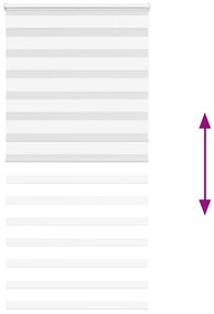 vidaXL Ζέβρα τυφλή Λευκό Πλάτος υφάσματος 100,9 εκ. Πολυεστέρας